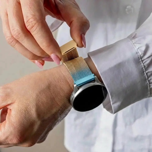 Samsung Galaxy Watch Milanese band 42mm (blauw/goud)