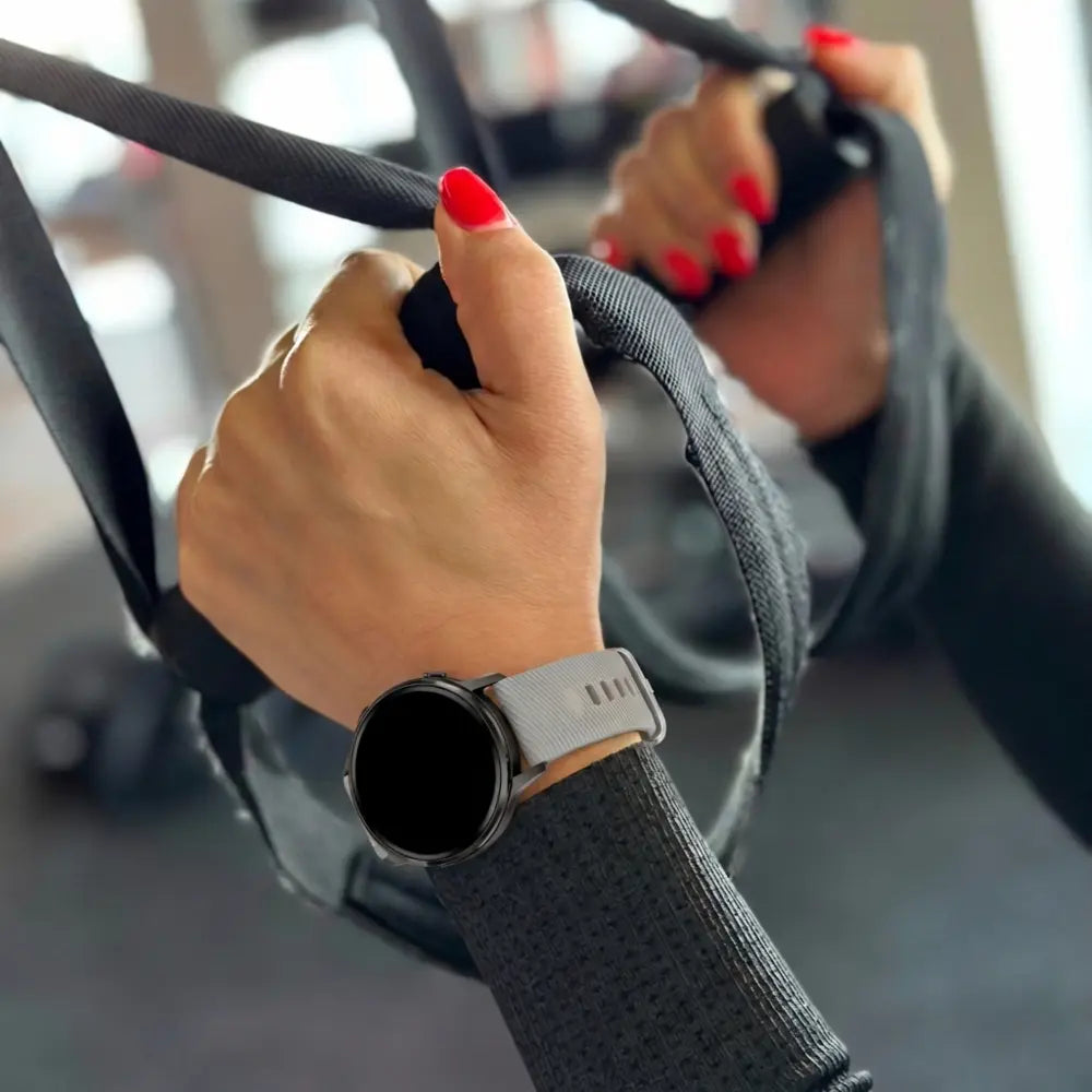 Bandz Garmin Forerunner 255s siliconen band 'Deluxe' (grijs)