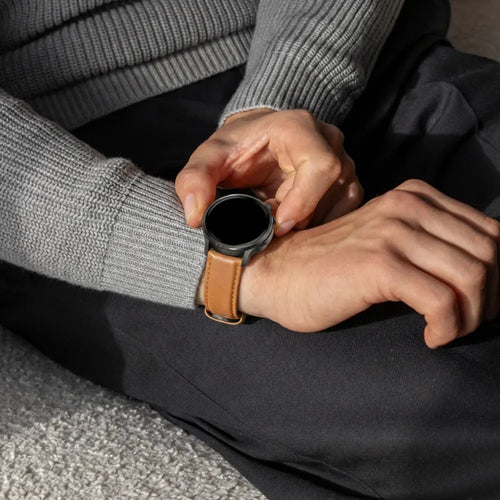 Bandz Garmin Approach S42 Leather Strap 'Classic' (Brown)