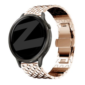 Bandz Garmin Forerunner 70 stalen band 'Dragon' (roségoud)