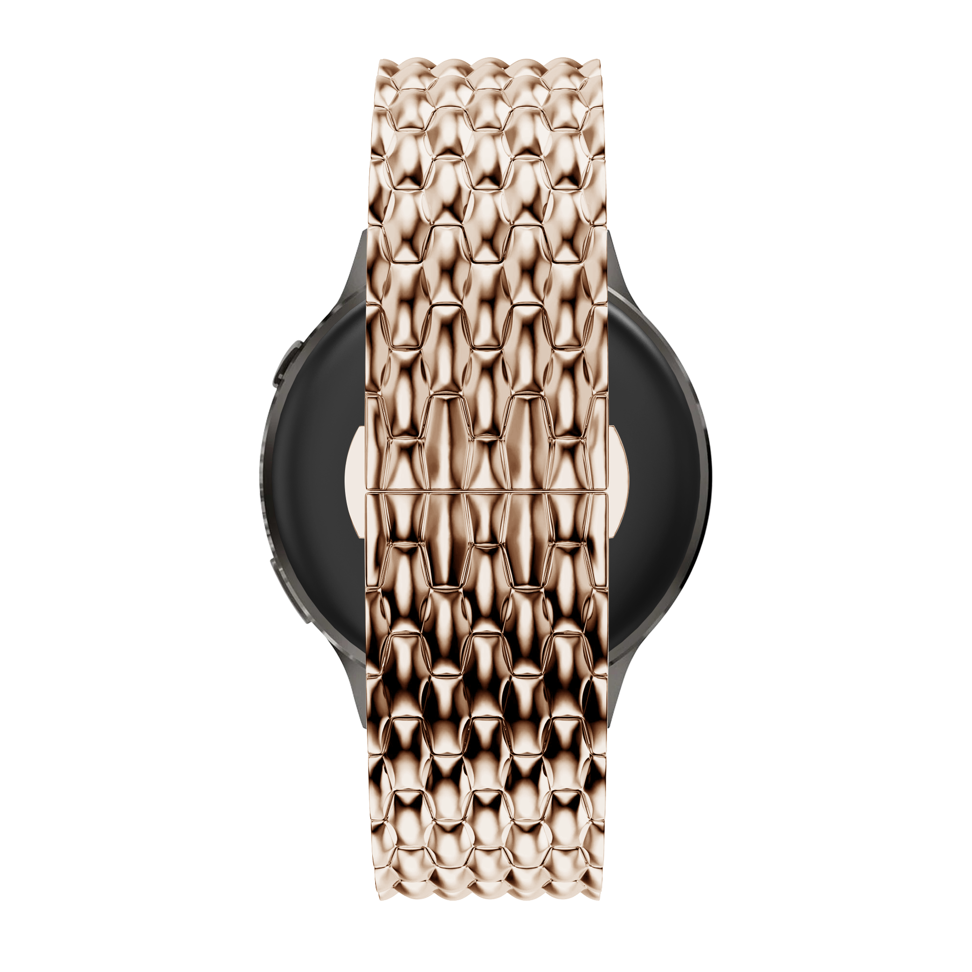 Bandz Garmin Forerunner 70 stalen band 'Dragon' (roségoud)