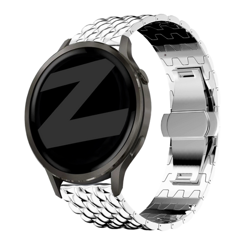 Bandz Garmin Forerunner 70 Steel Strap 'Dragon' (Silver)