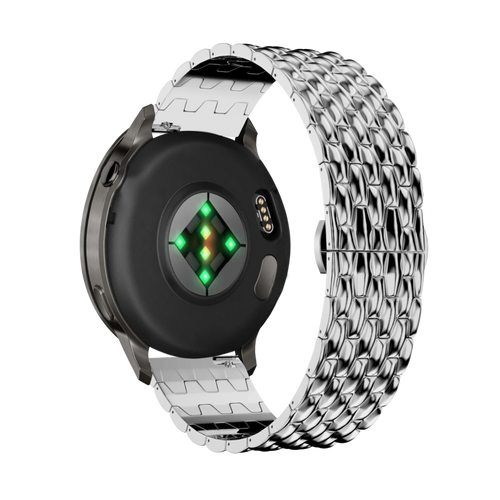 Bandz Garmin Forerunner 70 Steel Strap 'Dragon' (Silver)