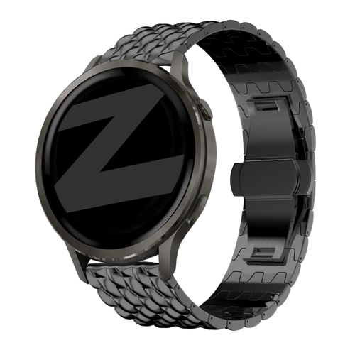 Bandz Garmin Forerunner 70 stalen band 'Dragon' (zwart)