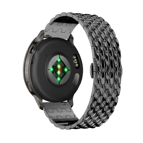 Bandz Garmin Forerunner 70 stalen band 'Dragon' (zwart)