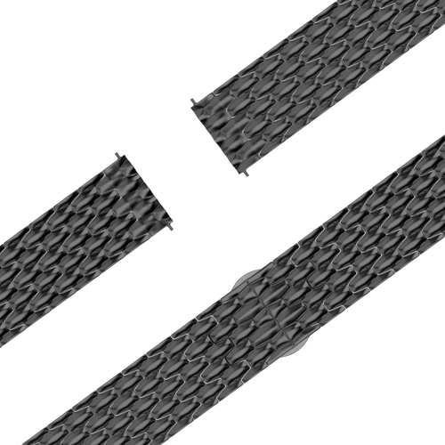 Bandz Garmin Forerunner 70 stalen band 'Dragon' (zwart)