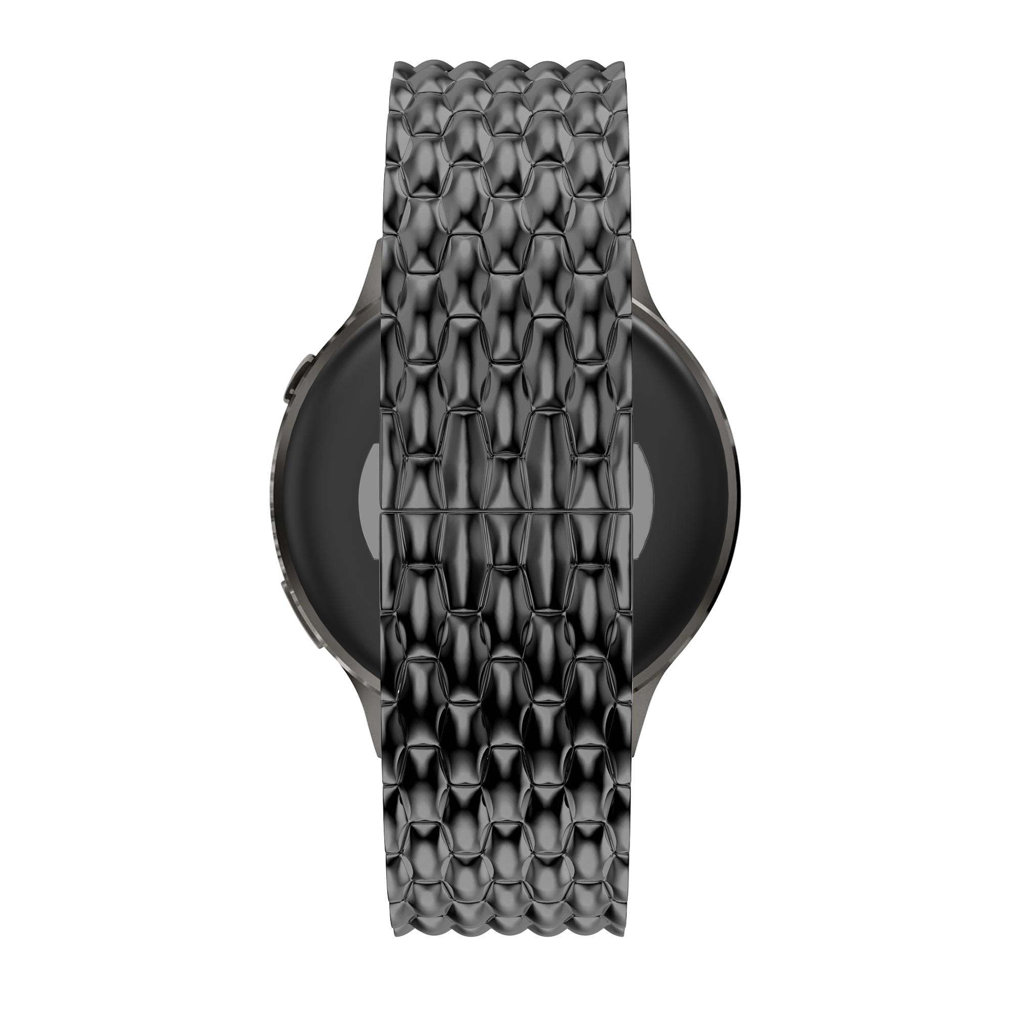 Bandz Garmin Forerunner 70 stalen band 'Dragon' (zwart)