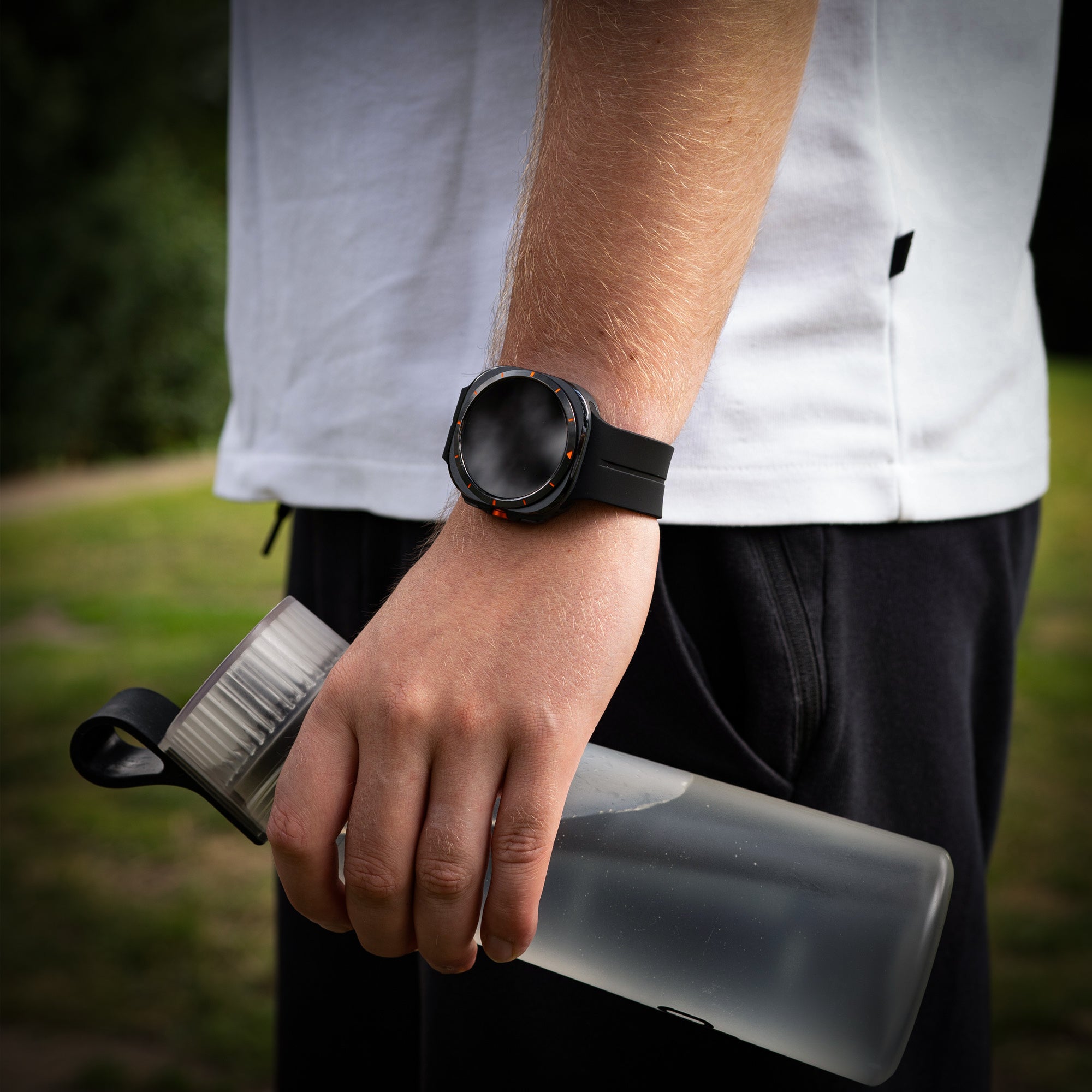 Samsung Galaxy Watch Ultra sport band met D-buckle (zwart)