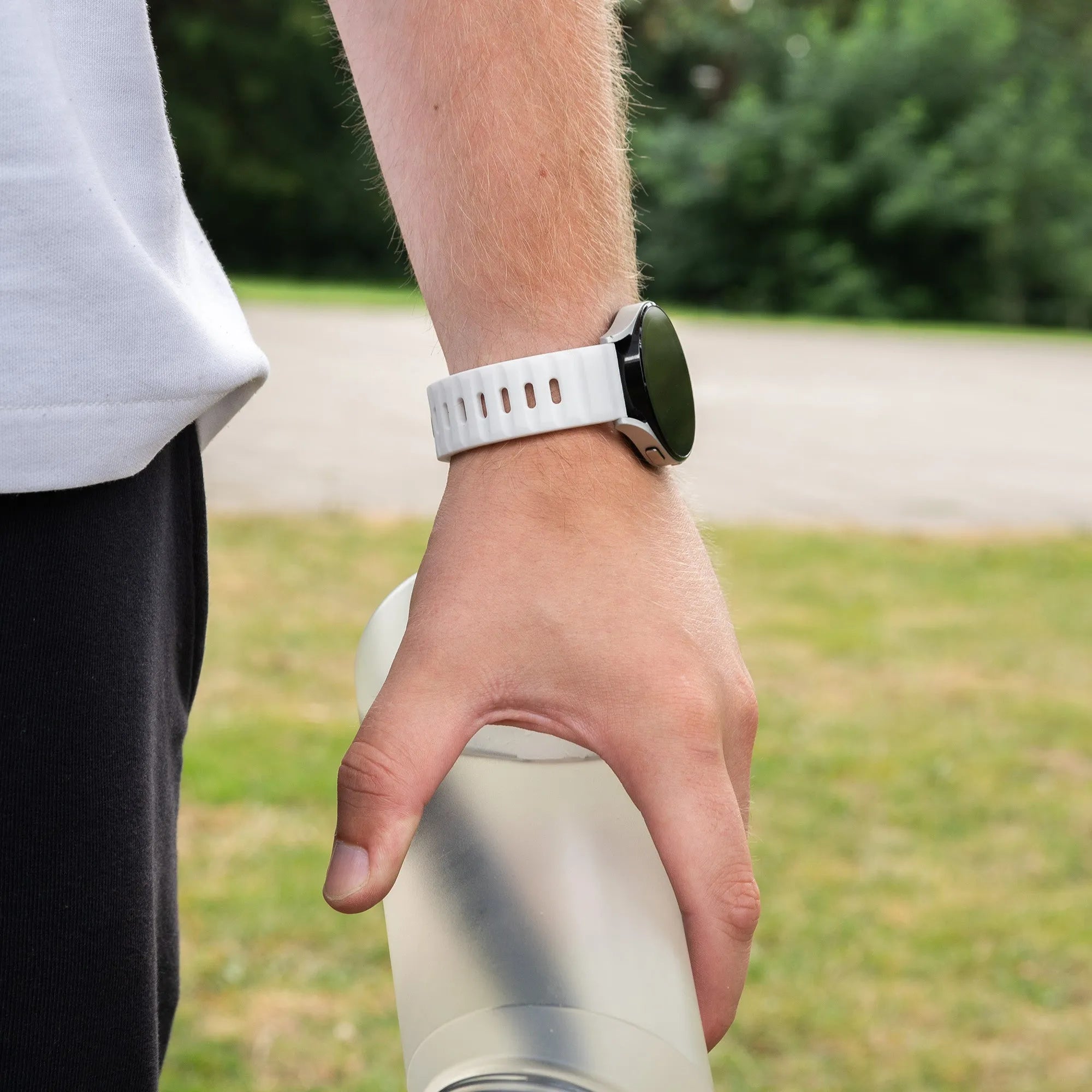 Coros Pace 2 outdoor siliconen bandje (wit)