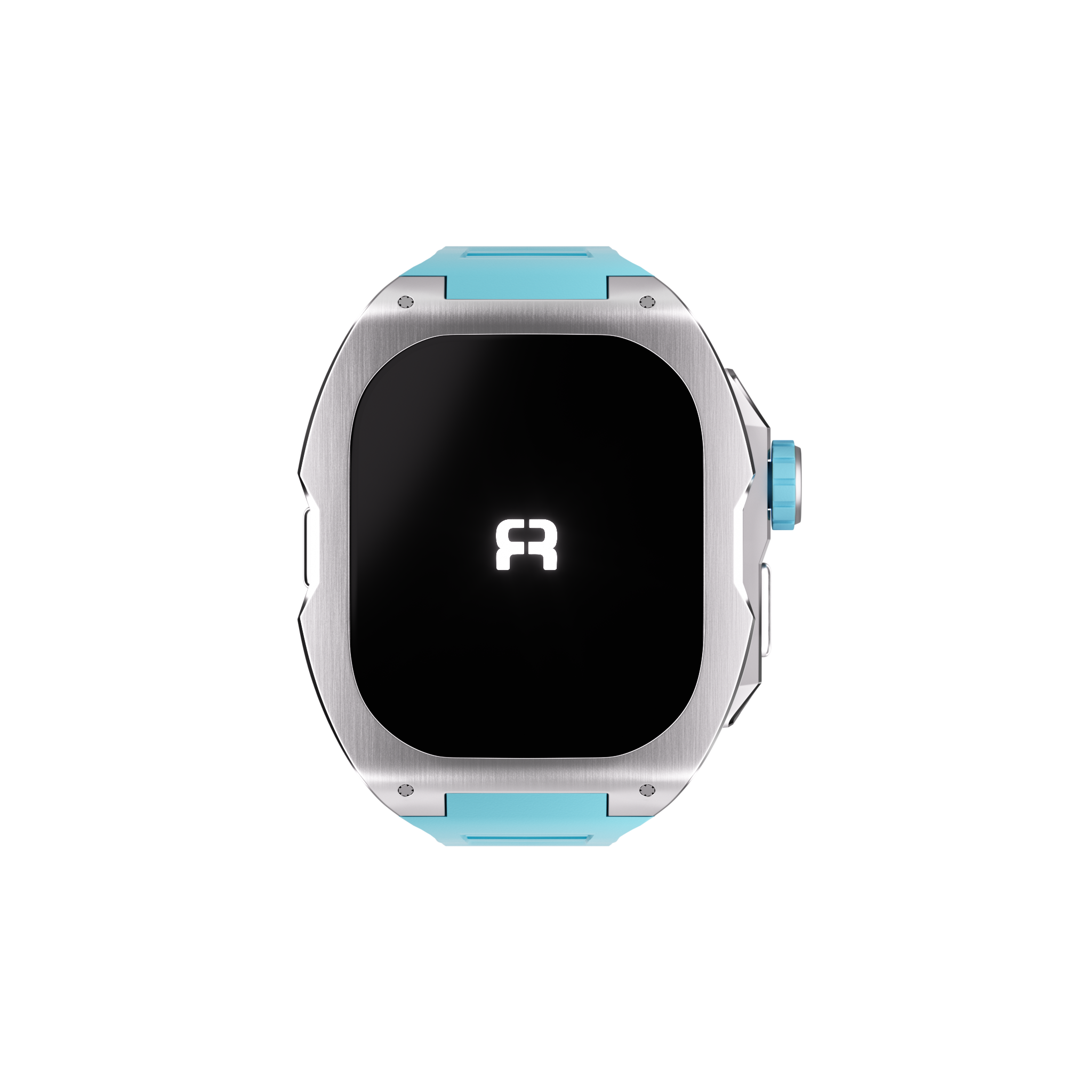 Reqior Apple Watch Ultra case met rubberen band (blauw)