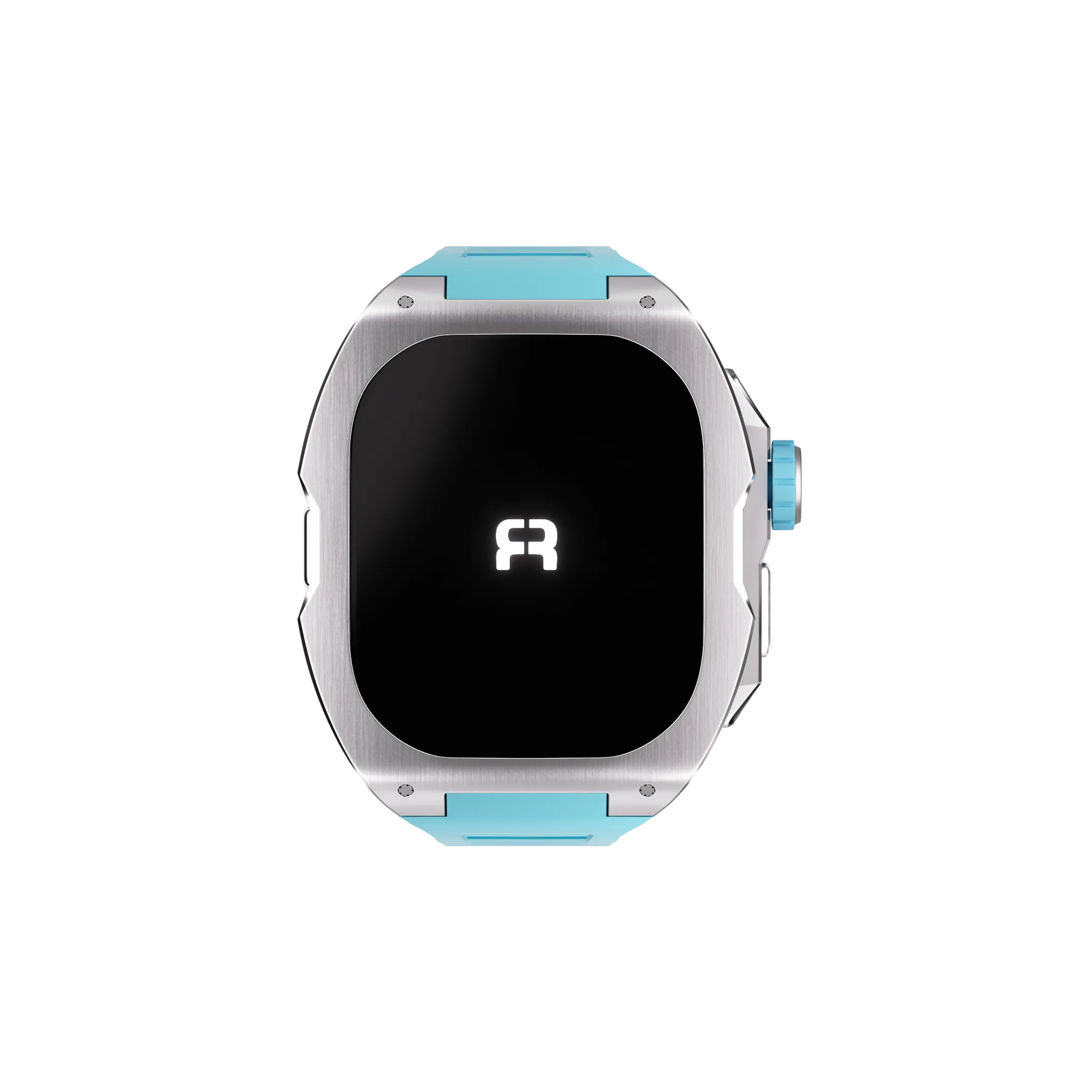 Reqior Apple Watch Ultra case met rubberen band (blauw)