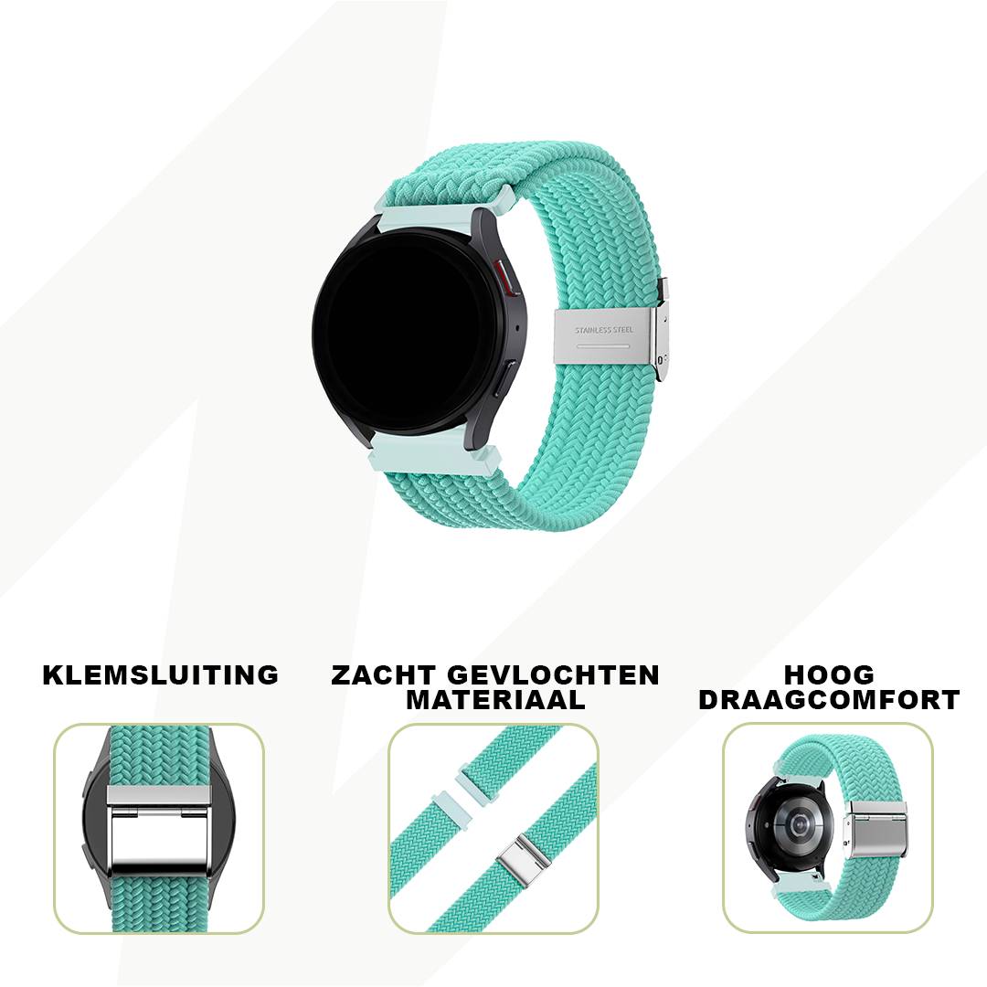 Bandz Garmin Vivoactive 3 gevlochten nylon band (turquoise)
