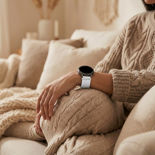 Bandz Garmin Venu 4 - 41mm verstelbare nylon band (wit)