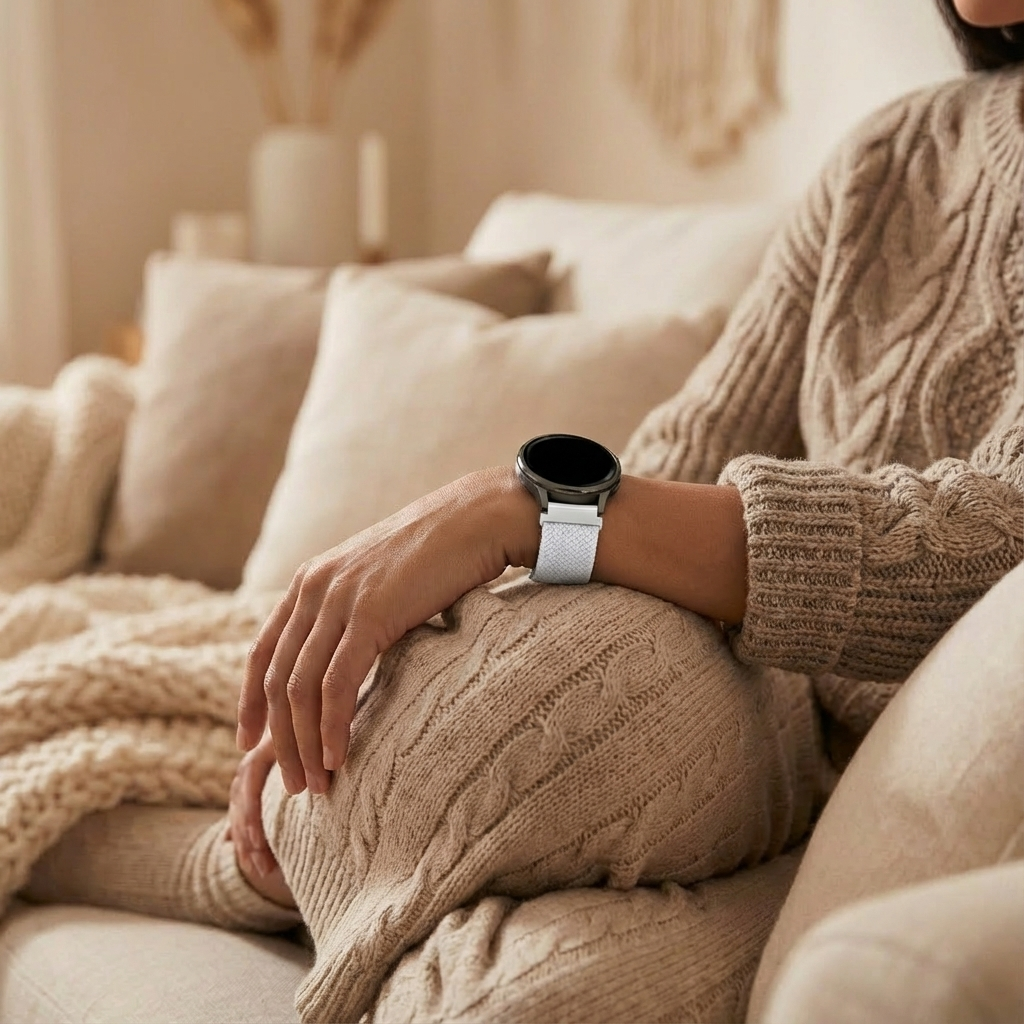 Bandz Garmin Venu 2s Adjustable Braided Strap (White)