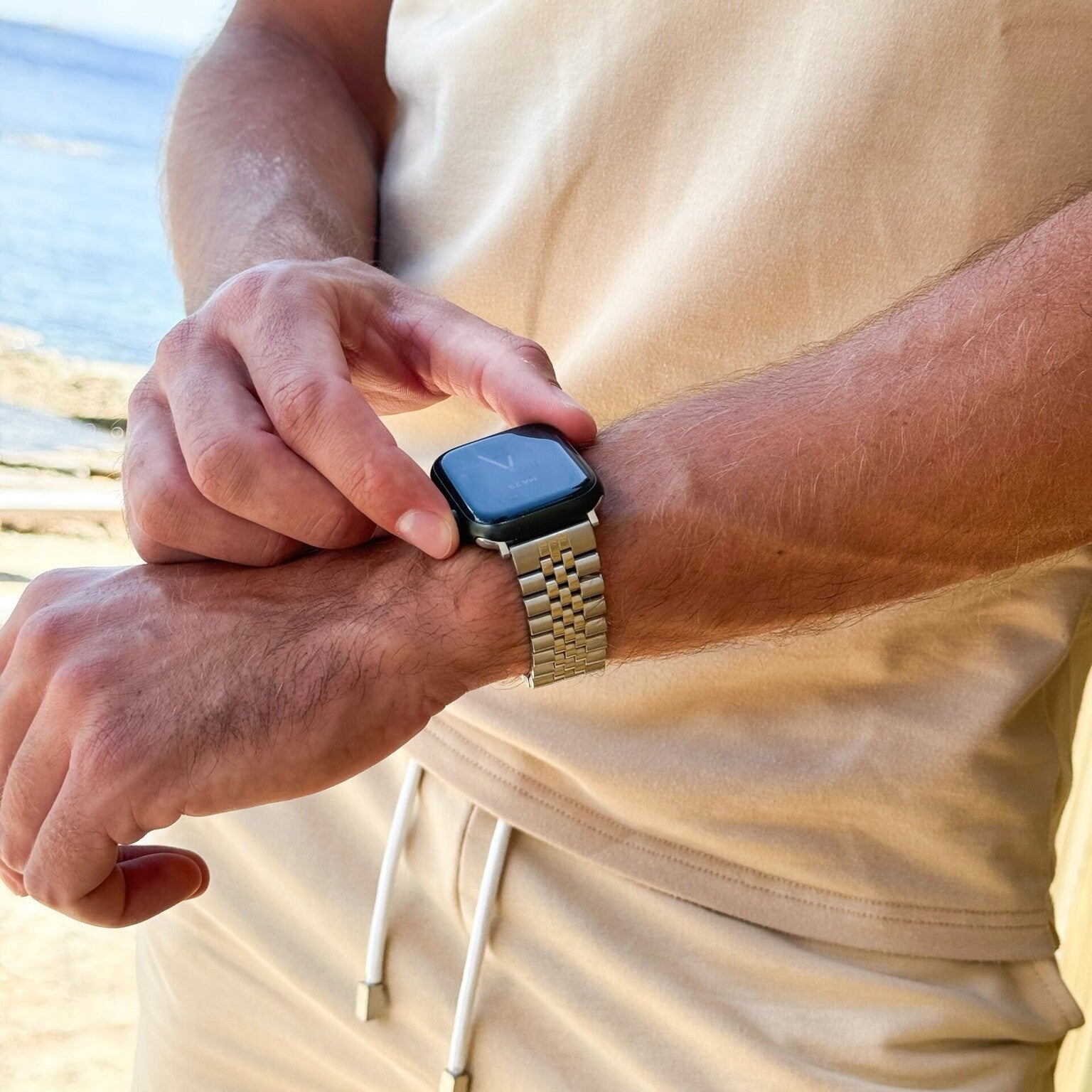 Apple Watch Jubilee stalen band (zilver)