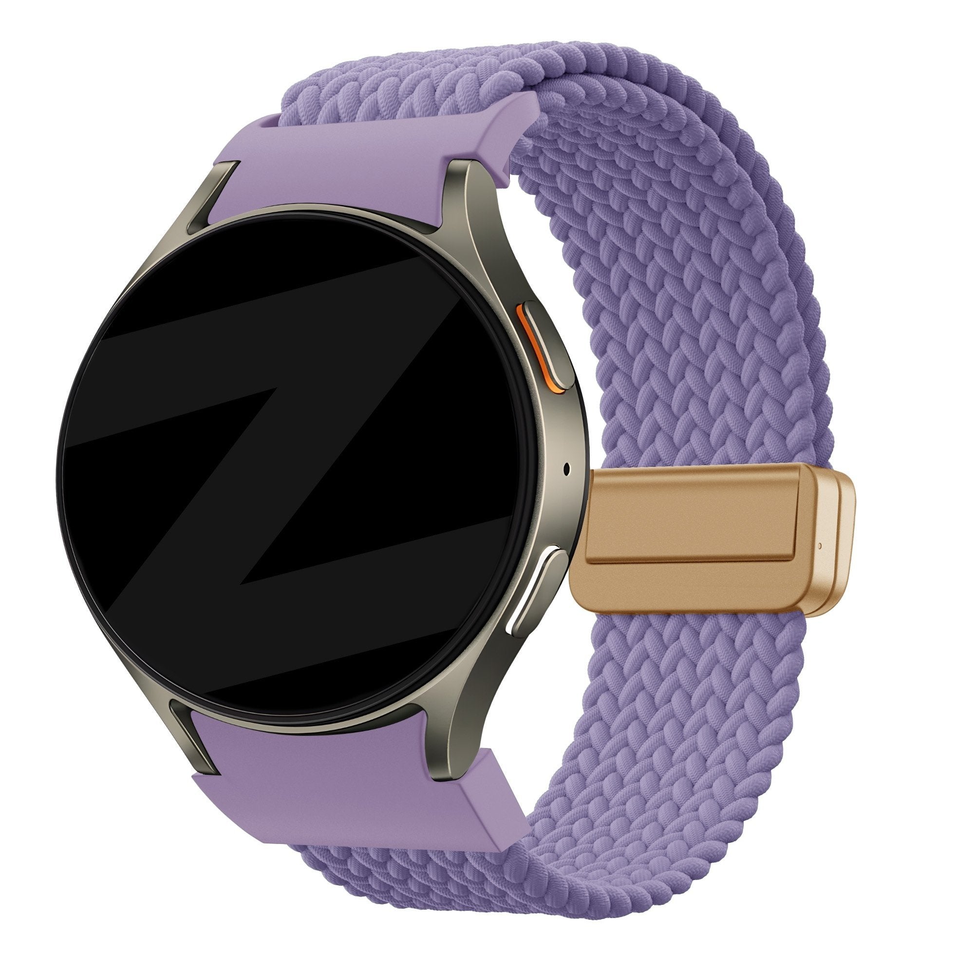 Bandz Samsung Galaxy Watch 5 - 44mm gevlochten band 'Easy fit' (lila)