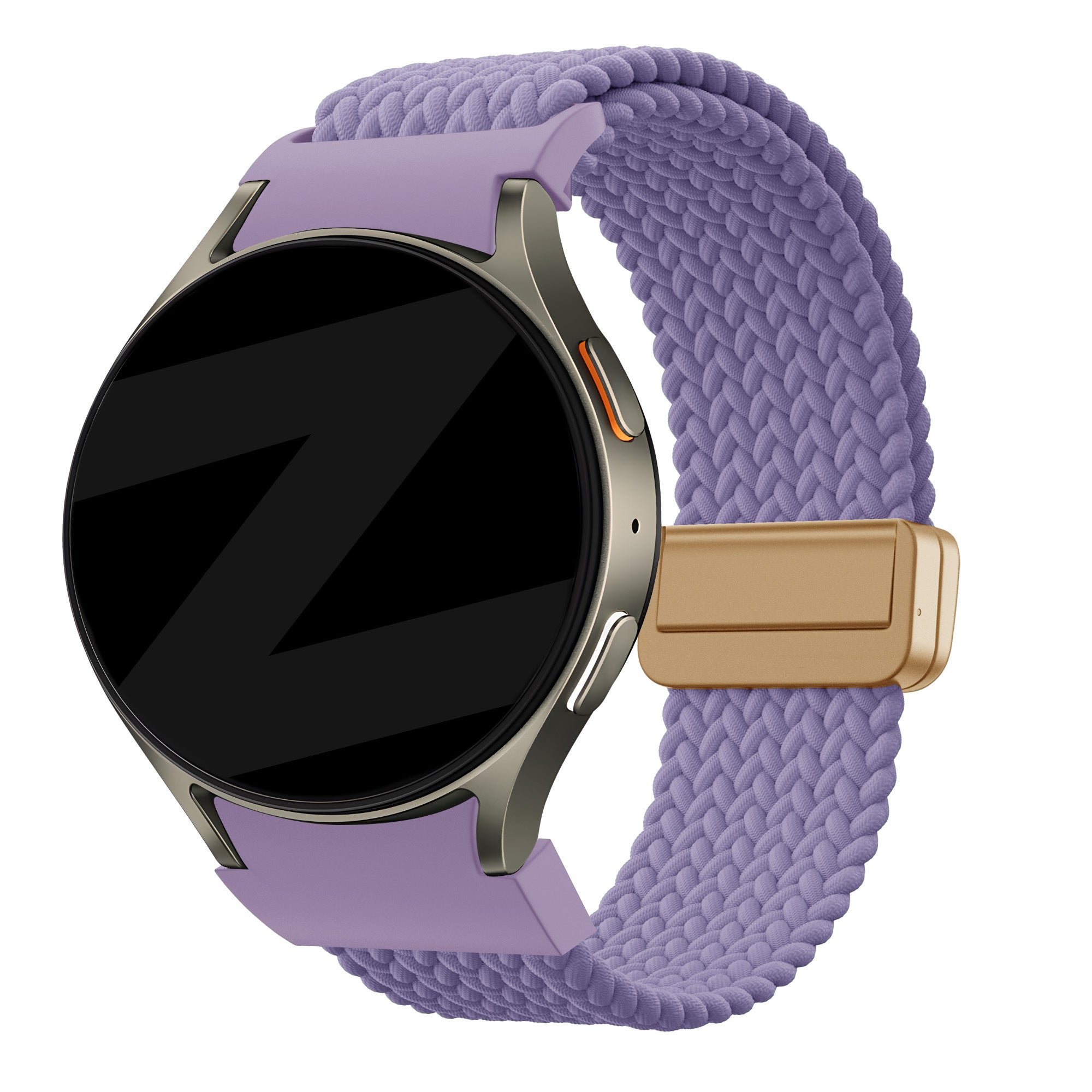 Bandz Samsung Galaxy Watch 4 44mm gevlochten band 'Easy fit' (lila)