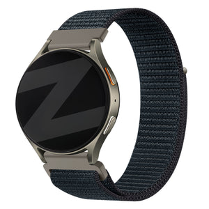 Bandz Samsung Galaxy Watch 46mm Nylon Strap 'Easy Fit' (Greyblue)