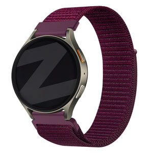 Bandz Huawei Watch GT 5 Pro - 42mm Nylon Strap 'Easy Fit' (Plum)
