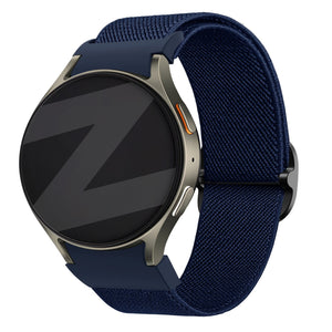 Bandz Samsung Galaxy Watch 6 - 44mm elastische band 'Easy fit' (donkerblauw)