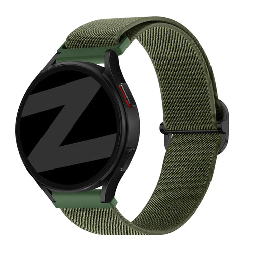 Bandz Oppo Watch X2 Mini elastisch bandje (legergroen)