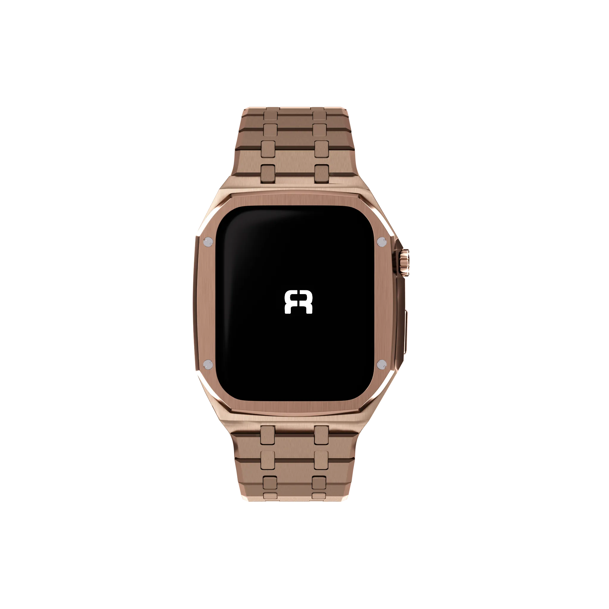 Reqior Apple Watch 45mm Case with Steel Strap (Rose Gold)