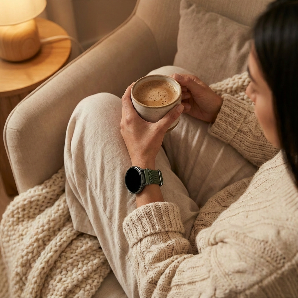 Bandz Garmin Venu 2s verstelbare nylon band (groen)