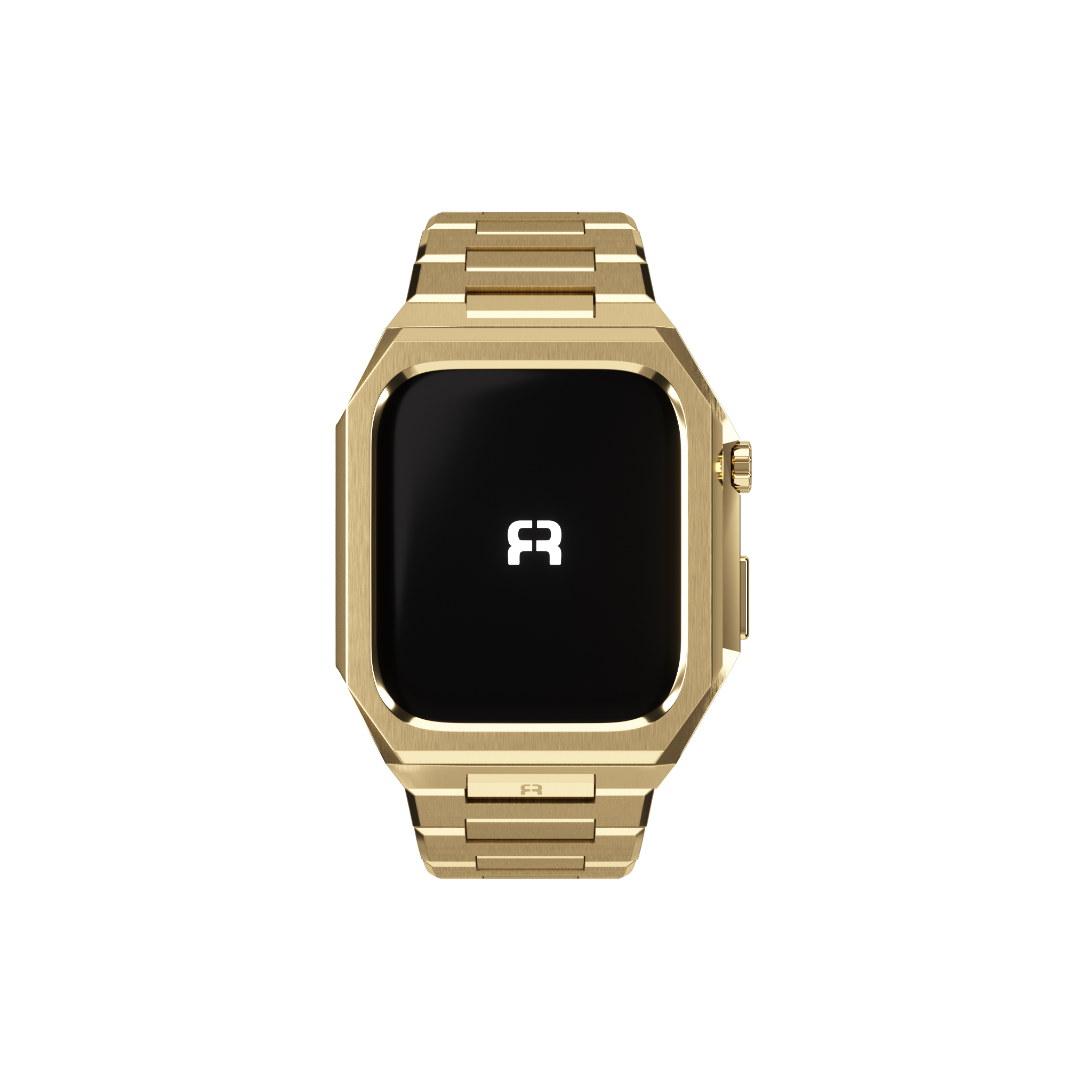 Reqior Apple Watch 45mm case met stalen band 'Nautilus' (goud)