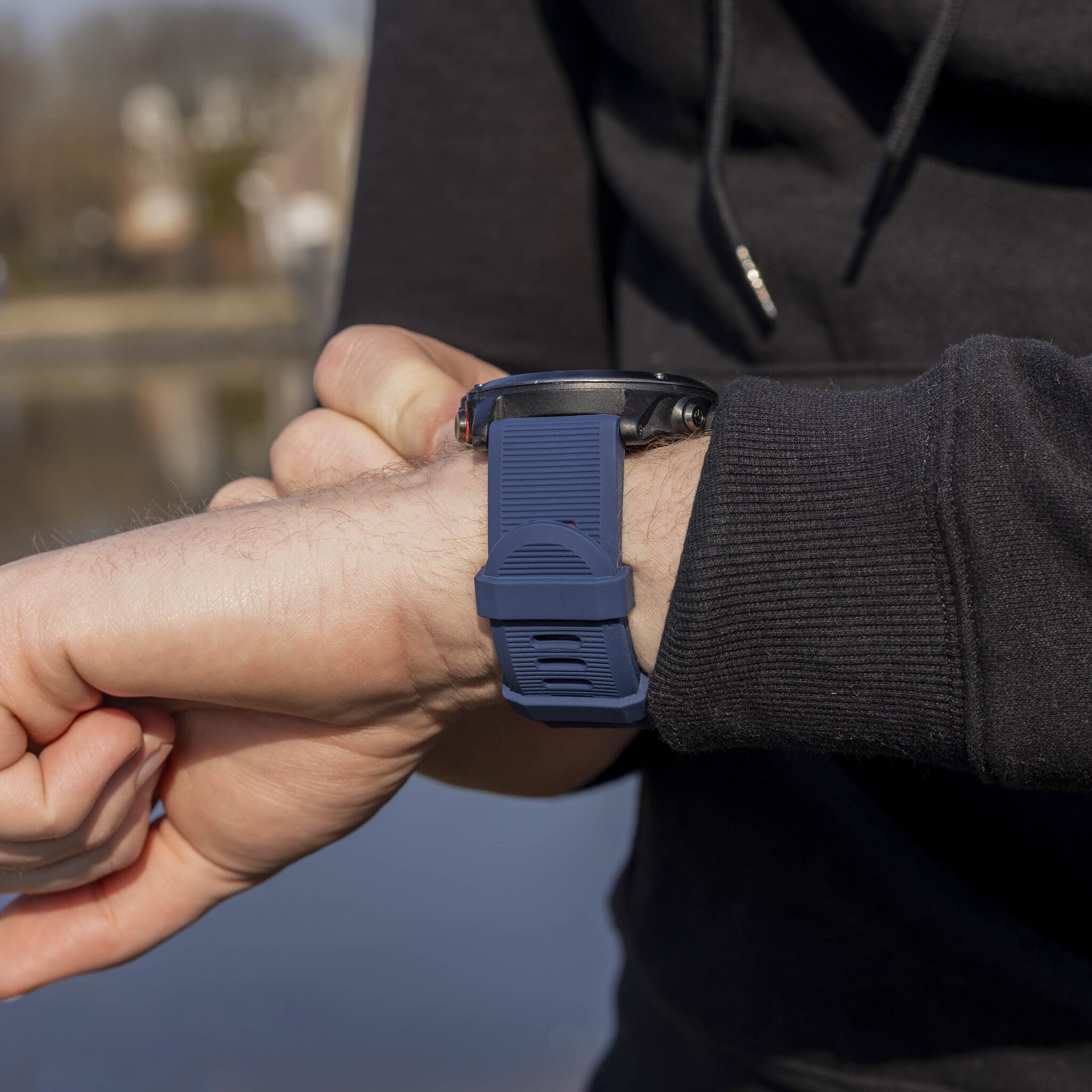 Garmin Tactix 7 Pro siliconen bandje (donkerblauw)