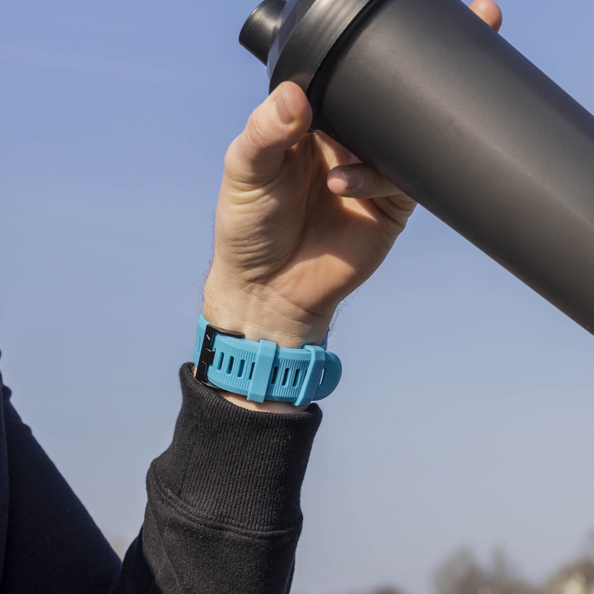 Garmin Descent MK3i - 51mm siliconen bandje (lichtblauw)