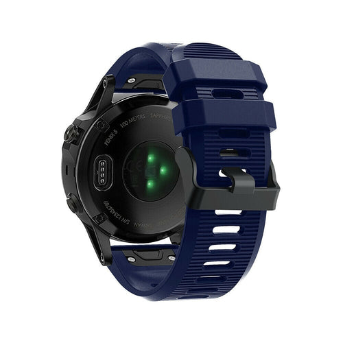 Garmin Tactix 7 siliconen bandje (donkerblauw)