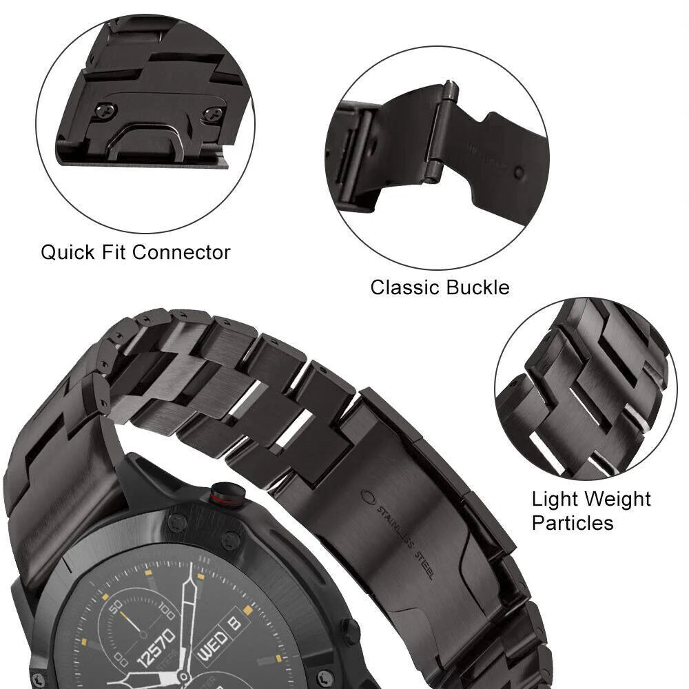 Garmin Fenix 7x titanium bandje (grafiet)