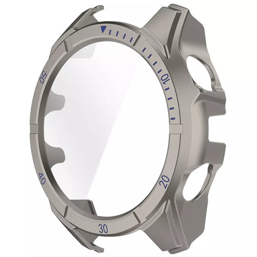 Garmin Fenix 8 - 47mm SOLAR hard case met glas (titanium/blauw)