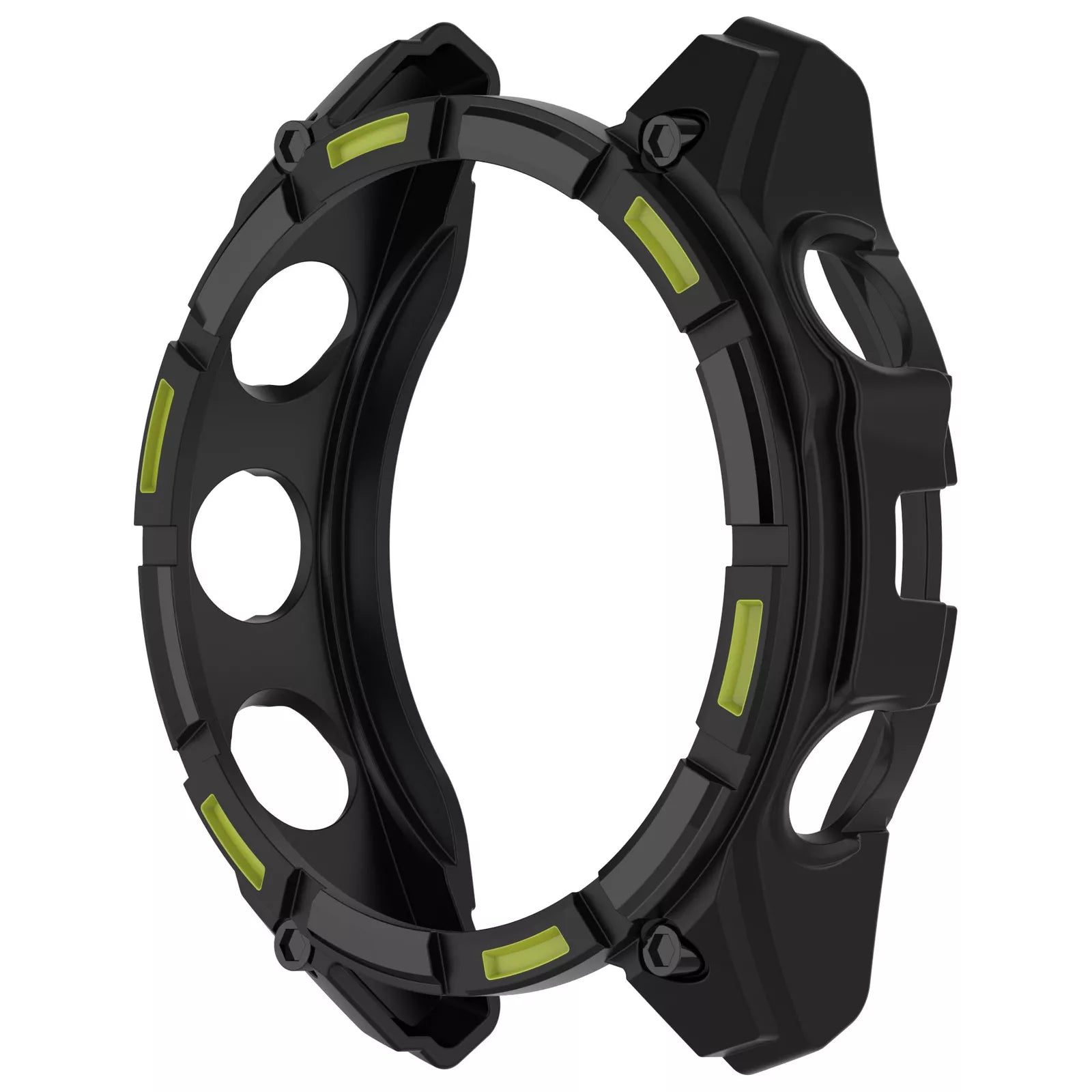Garmin Fenix 8 - 47mm SOLAR Rugged TPU case (zwart/groen)
