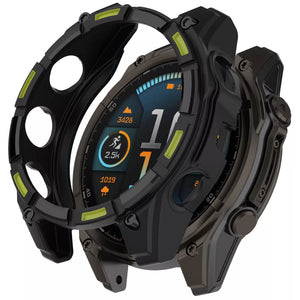 Garmin Fenix 8 - 47mm SOLAR Rugged TPU case (zwart/groen)