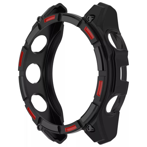 Garmin Fenix 8 - 51mm SOLAR Rugged TPU case (zwart/rood)
