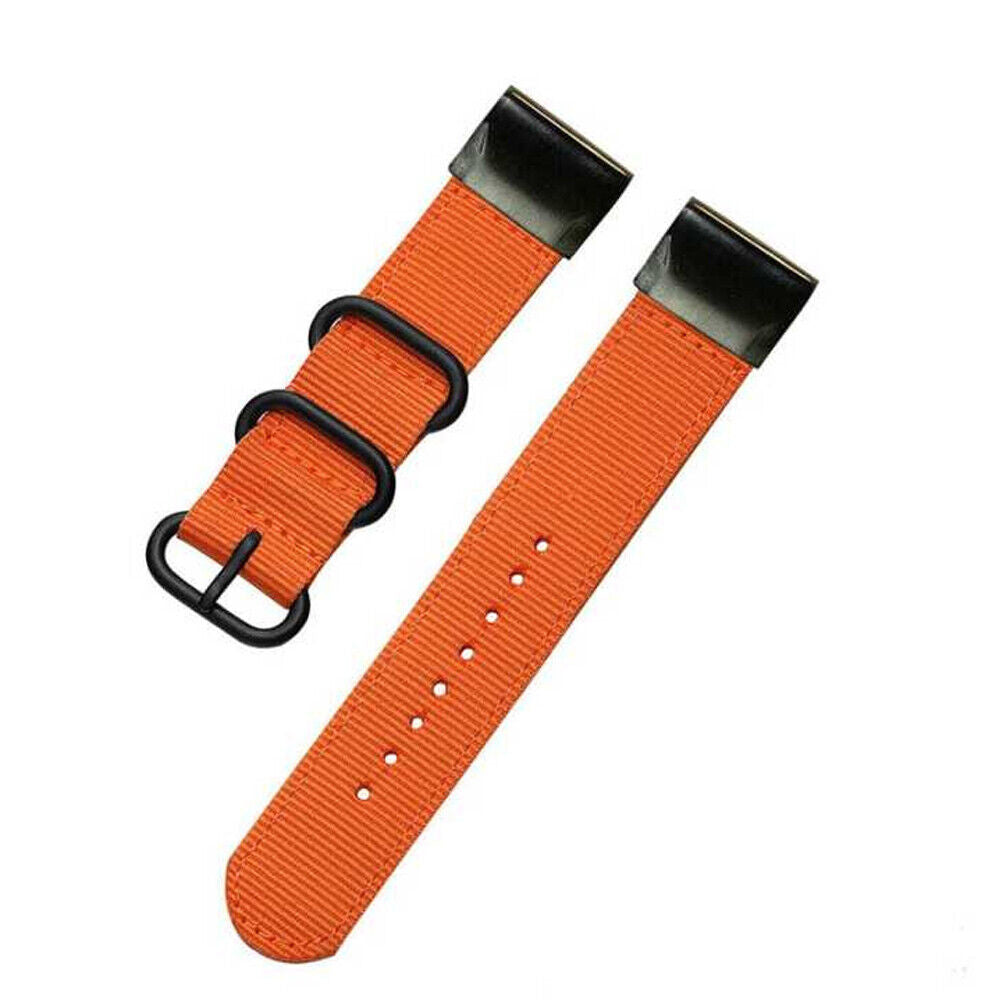 Garmin Fenix 5x/6x Nylon Strap with Buckle (Orange)