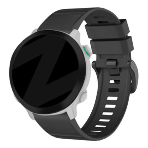 Bandz Garmin Descent MK3i - 51mm siliconen band met gesp (zwart)