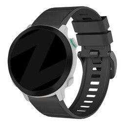 Bandz Garmin Instinct 3 - 50mm siliconen band met gesp (zwart)
