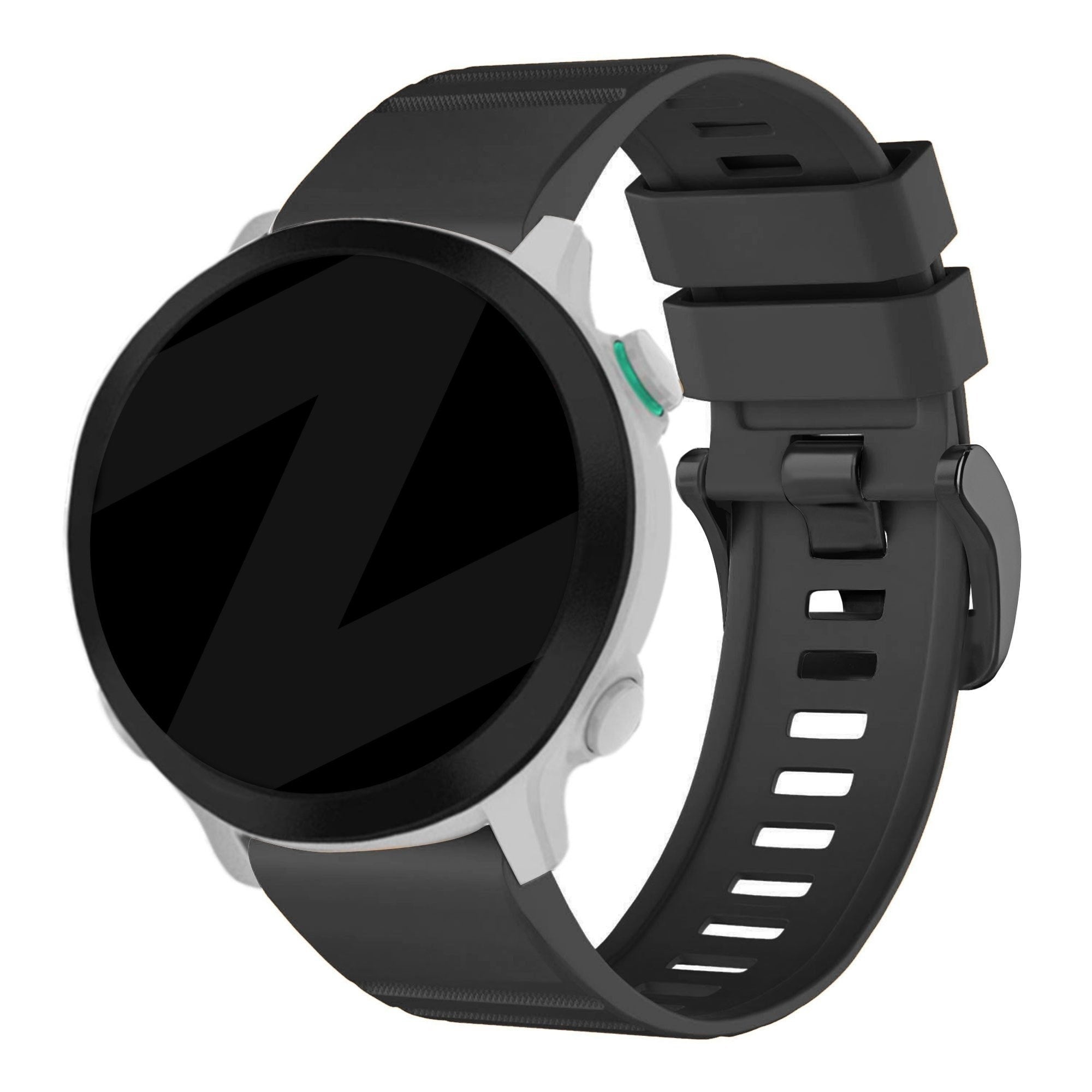 Bandz Garmin Tactix 8 - 51mm siliconen band met gesp (zwart)