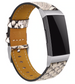 Fitbit Charge 3 bandje leer (slangenprint)