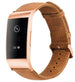 Fitbit Charge 3 Leather Strap with Rosé Buckle (Brown)