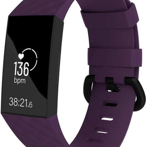Fitbit Charge 4 silicone band (paars)