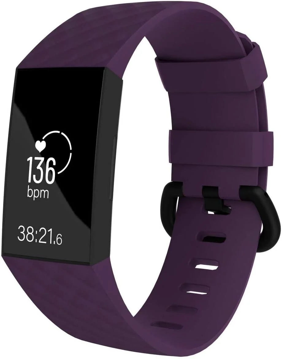 Fitbit Charge 4 silicone band (paars)