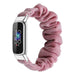 Textiel Smartwatch bandje - Geschikt voor Fitbit Luxe scrunchie bandje - roze goud - Strap-it Horlogeband / Polsband / Armband