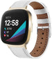 Fitbit Sense bandje leer (wit)