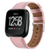 Fitbit Versa/Versa 2 Leather Strap (Pink)