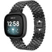 Fitbit Versa 3 stalen vis band (zwart)