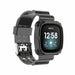Fitbit Versa 3 crystal bandje met frame (transparant zwart)