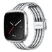 Fitbit Versa/Versa 2 Fine Steel Strap (Silver/Black)